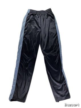 Puma Boys Track Pants Black Gray Striped Size XL 18/20 Athletic (270)